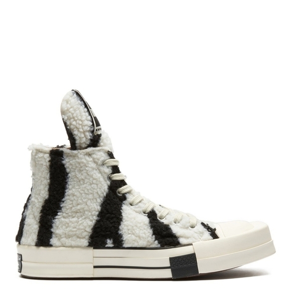 Rick Owens DRKSHDW TURBODRK Chuck 70s high zebra 7 - Picture 2 of 12